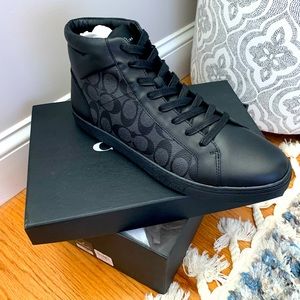 NIB, Men’s Hi-Top Coach Logo Sneakers, Size 13